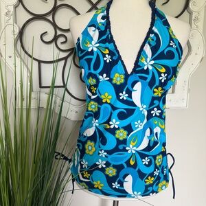 SUNSHINE ZONE Size Large Halter Tankini Swimsuit Top